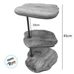 Decoração Madeira Rústica Orgânica 3 Andares - 45cm - 1 unidade - Magazine 25