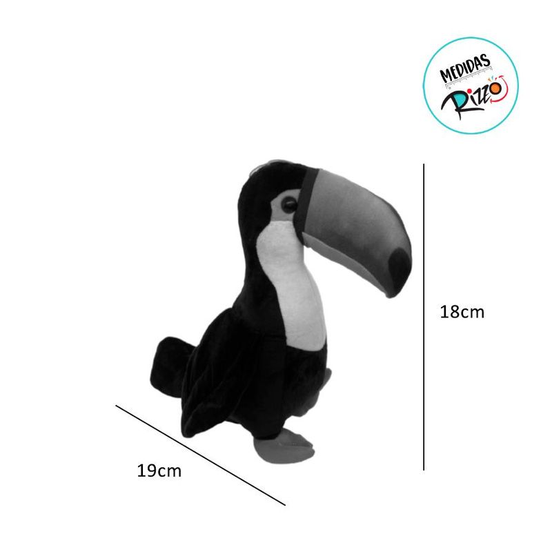 Tucano de Pelúcia - 18cm - 1 unidade - Rizzo