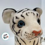 Tigre de Pelúcia - Branco - 18cm - 1 unidade - Rizzo