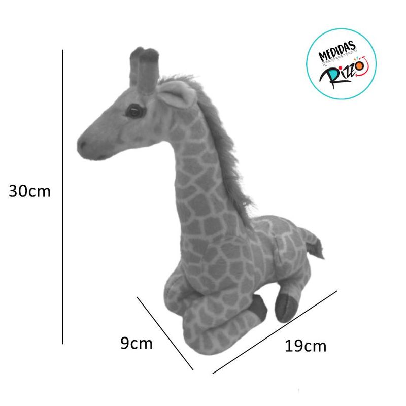 Girafa de Pelúcia Deitada - 30cm - 1 unidade - Rizzo