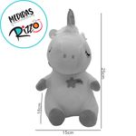 Unicórnio de Pelúcia com Asas Metálicas - Branco - 25cm - 1 unidade - Rizzo