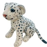 Leopardo de Pelúcia - Branco - 28cm - 1 unidade - Rizzo