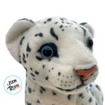 Leopardo de Pelúcia - Branco - 28cm - 1 unidade - Rizzo