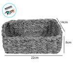 Cesta Decorativa Ecoeama de Seagrass - 22x14x8cm - 1 unidade - Magazine 25