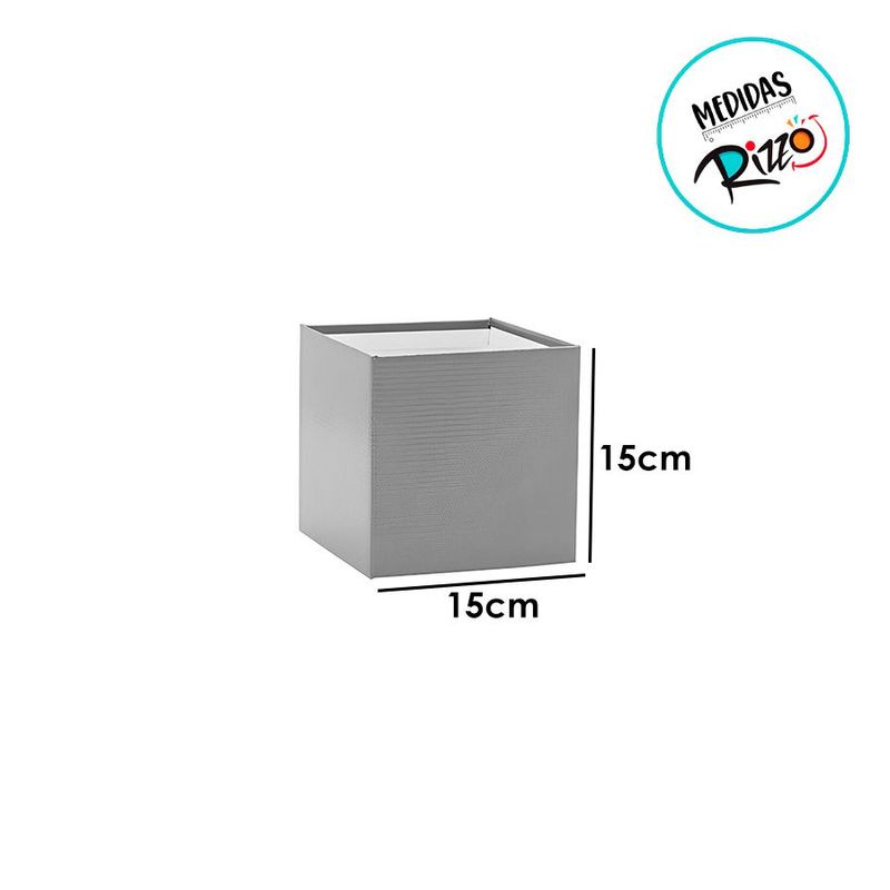 Cachepot Quadrado para Arranjos e Presentes - Preto - 15cm - 1 unidade - Magazine 25