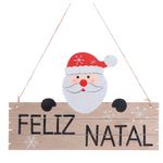 Enfeite p/ Pendurar - Placa Feliz Natal - 14,5 cm x 22 cm - 1 unidade - Cromus - Magazine 25