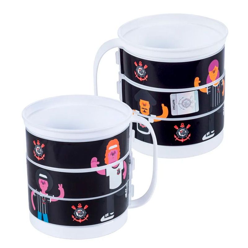 Caneca Divertida Corinthians - 360 ml - 1 unidade - Plasútil - Rizzo