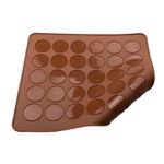 Tapete Culinário Silicone Macaron - Marrom - 28x25cm - 1 unidade - Prime Chef - Magazine 25