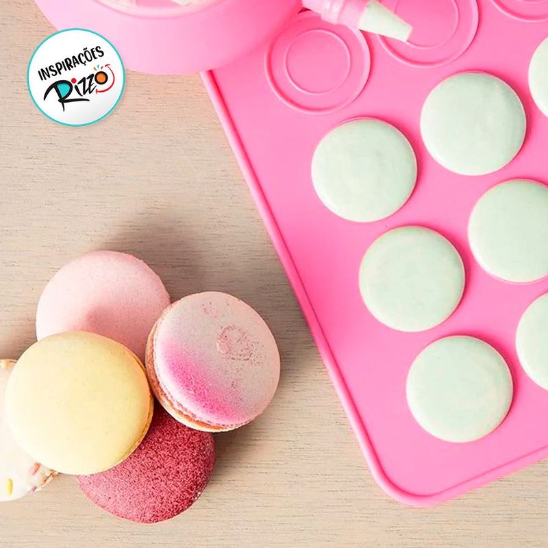 Tapete Culinário Silicone Macaron - Rosa - 42x29cm - 1 unidade - Prime Chef - Magazine 25