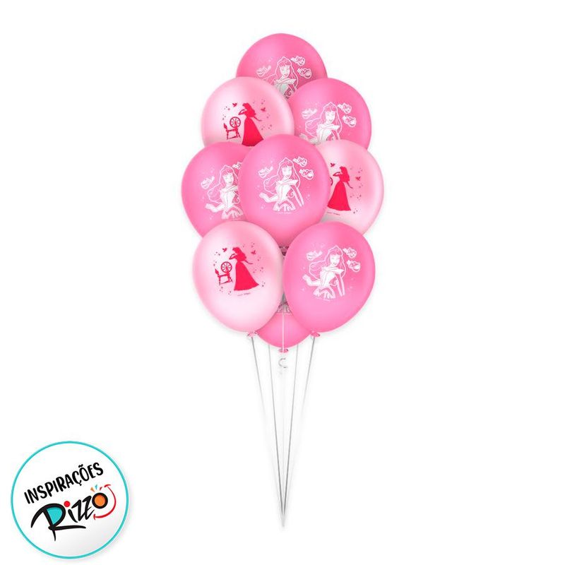 Balão de Festa Decorado Aurora - 25 unidades - Regina - Magazine 25