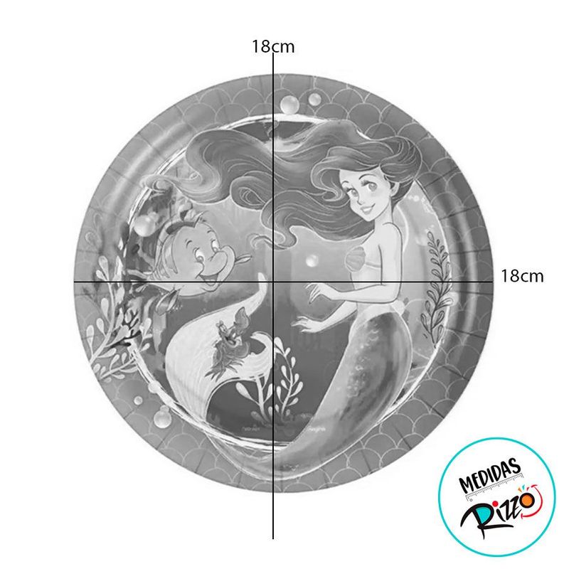 Prato de Papel - Ariel - 18 cm  - 8 unidades - Regina - Magazine 25