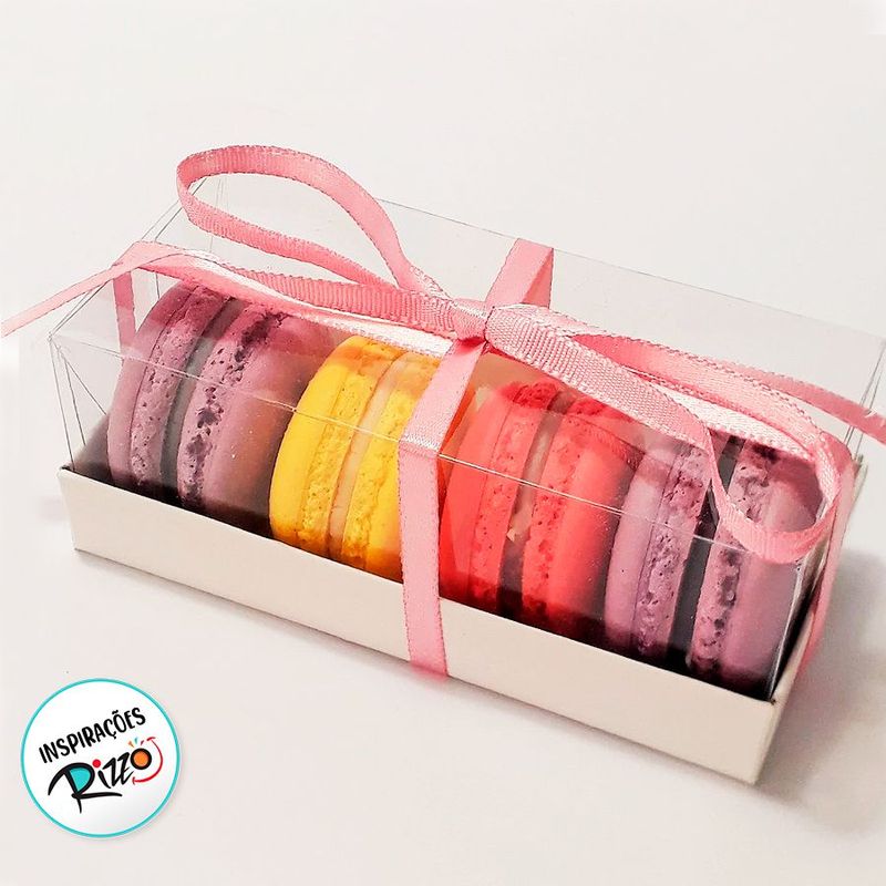 Caixa para Macarons - Branco - 10,5x4,2x4,9cm - 6 unidades - San Felipo - Magazine 25