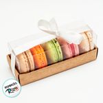 Caixa para Macarons - Kraft - 10,5x4,2x4,9cm - 6 unidades - San Felipo - Magazine 25