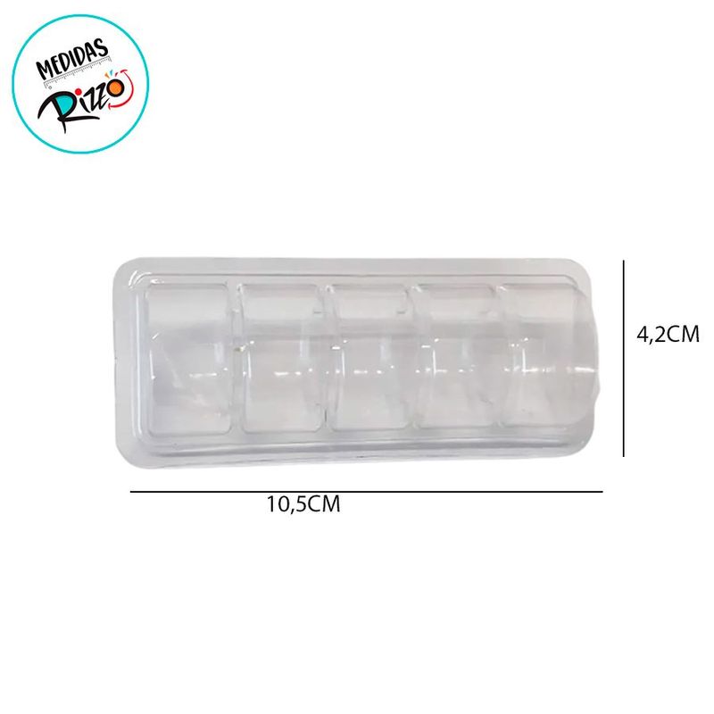 Blister para 5 Macarons - 15,5x6,5x2,6cm - 20 unidades - San Felipo - Magazine 25