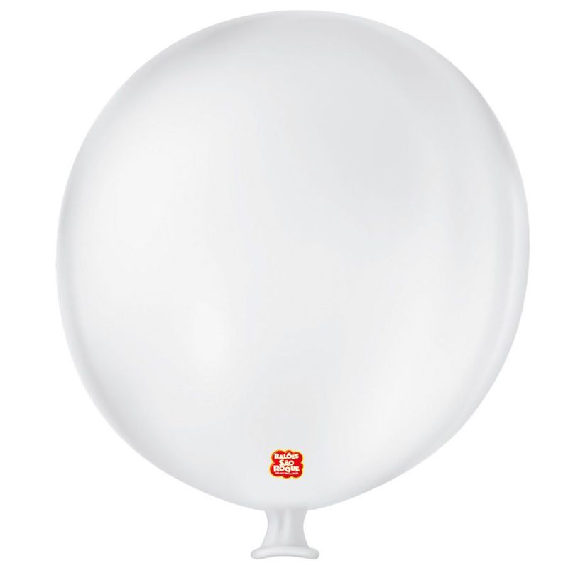 Balão de Festa Látex Gigante 3 pés - 91cm - Branco Polar - 1 unidade - São Roque - magazine 25