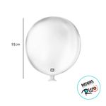 Balão de Festa Látex Gigante 3 pés - 91cm - Branco Polar - 1 unidade - São Roque - magazine 25