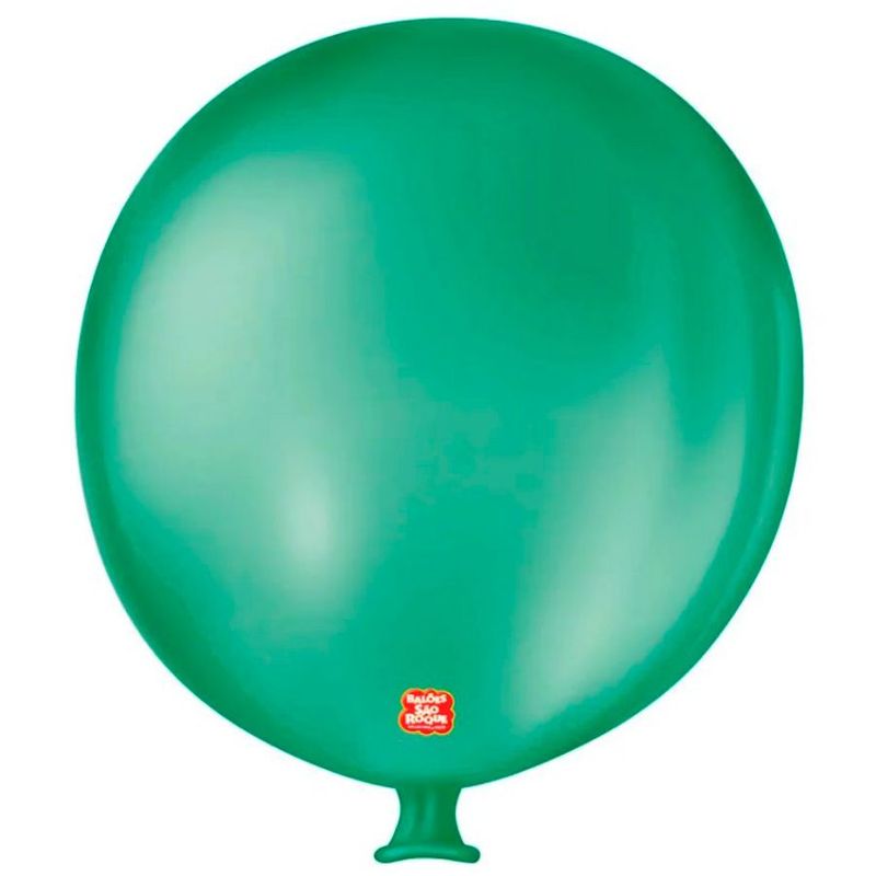 Balão de Festa Látex Gigante 3 pés - 91cm - Verde Folha - 1 unidade - São Roque - magazine 25