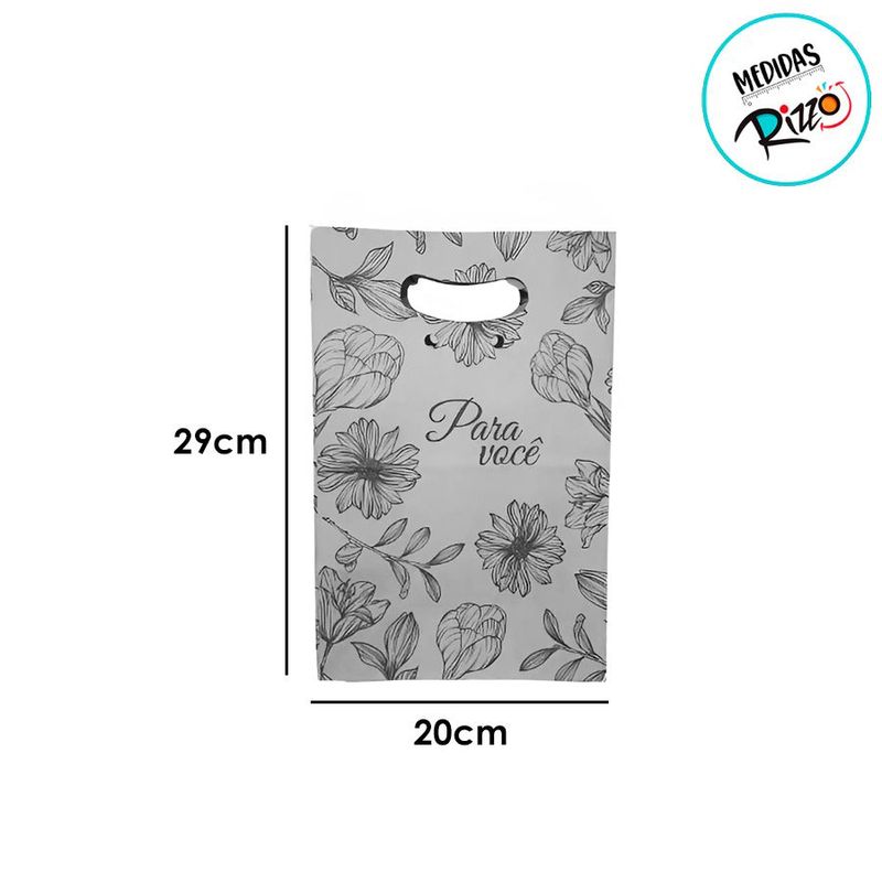 Sacola de Papel Kraft Boca de Palhaço - Para Você Ref 1668 - 20x15x29cm  - 10 unidades - WMA - Magazine 25