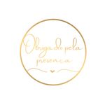 Adesivo "Obrigada Pela Presença" - Ref.2201 - Hot Stamping - 30 unidades - Stickr - Magazine 25