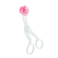 Tesoura de Confeitaria - Para Rosas de Glacê  - 13,5cm - 1 unidade - Silver Plastic  - Magazine 25