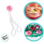 Tesoura de Confeitaria - Para Rosas de Glacê  - 13,5cm - 1 unidade - Silver Plastic  - Magazine 25