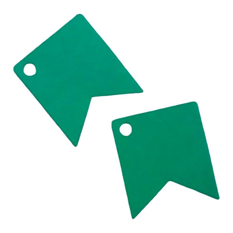 Tag Bandeirinha Verde G - 5 unidades - Magazine 25