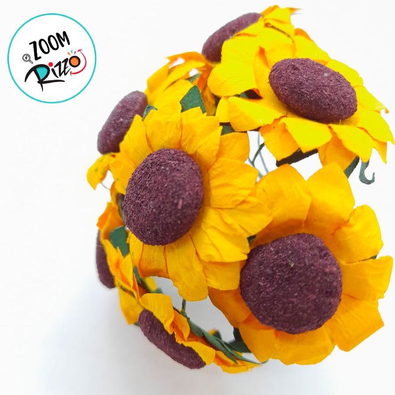 Mini Buque de Girassóis Artificiais - 8cm - 10 unidades - Magazine 25