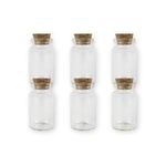 Kit 6 Potinhos de Vidro Hermético para Lembrancinha com Tampa de Rolha - 20ml - Magazine 25