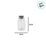 Kit 6 Potinhos de Vidro Hermético para Lembrancinha com Tampa de Rolha - 20ml - Magazine 25