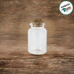 Kit 6 Potinhos de Vidro Hermético para Lembrancinha com Tampa de Rolha - 20ml - Magazine 25