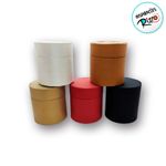 Caixa de Papel Rígido Redonda Marrom - 10x9cm - 1 unidade - Rizzo