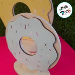 Mini Donut MDF - Verde Água - 11cm - 1 unidade - Rizzo