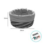 Cesta Oval com Tecido M - Bege - 26x21x15cm - 1 unidade - Magazine 25