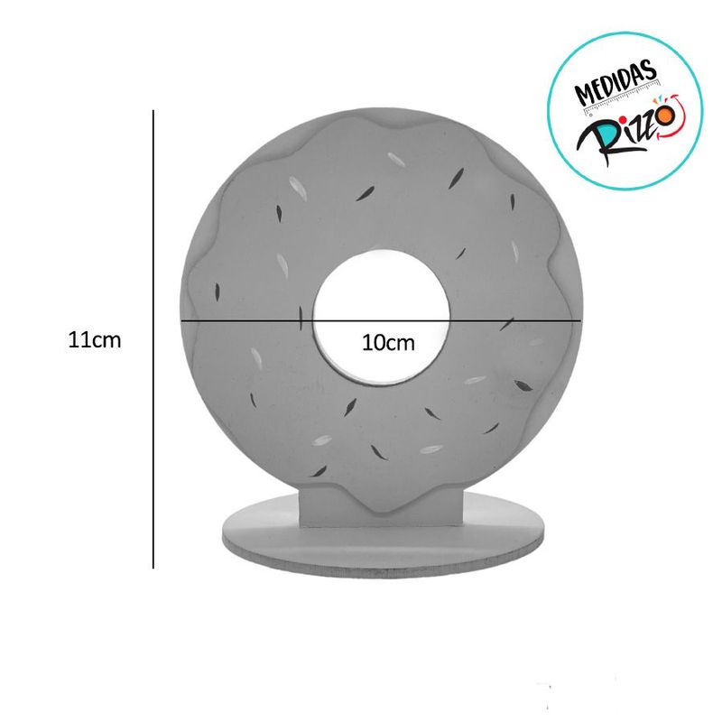 Mini Donut MDF - Verde Água - 11cm - 1 unidade - Rizzo