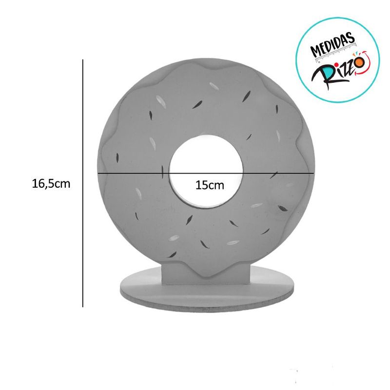 Donut MDF - Lilás - 16,5cm - 1 unidade - Rizzo