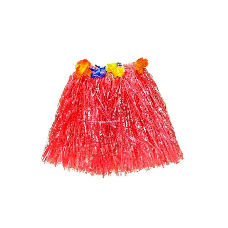 Saia Havaiana - Adereço de Carnaval -Vermelho - 30cm - Mod:466 - 01 unidade - Magazine 25
