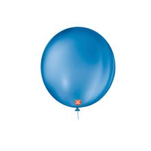 Balão de Festa Látex Liso 9''23cm Redondo  - Azul Cobalto - 50 unidades - Balões São Roque - magazine 25