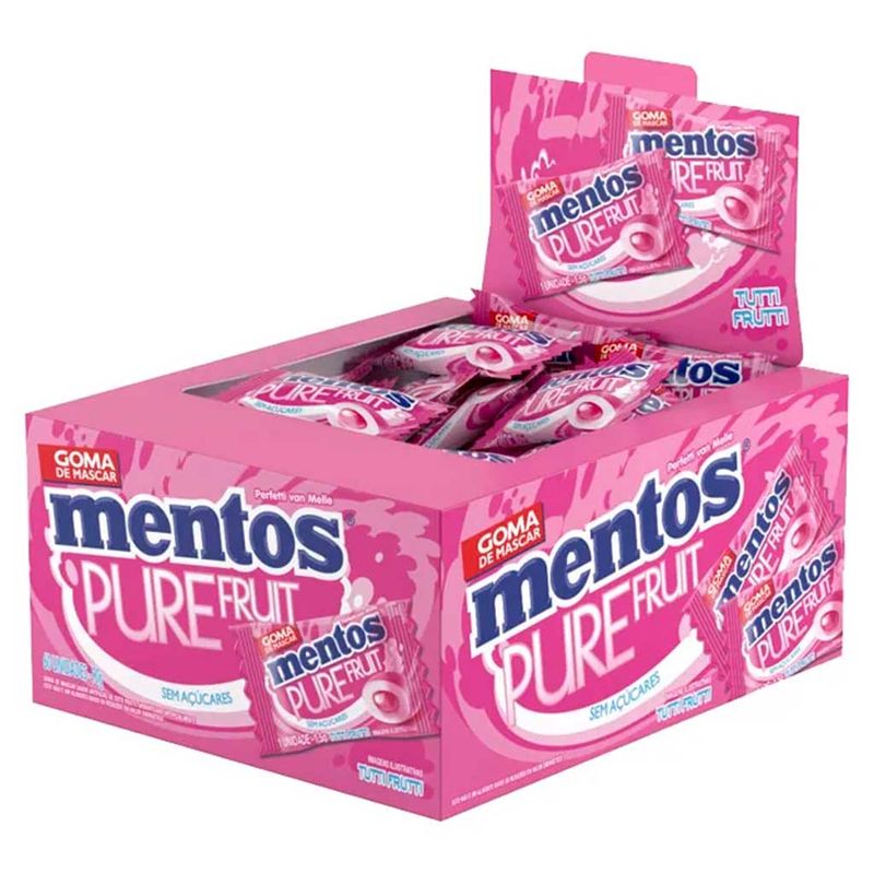 Goma de Mascar Mentos Pure Fruit Tutti-Frutti c/60 - Perfetti