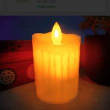 Vela Eletrônica com LED para Decoração Halloween 7cm - 1 Un