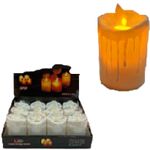 Vela Eletrônica com LED para Decoração Halloween 7cm - 1 Un