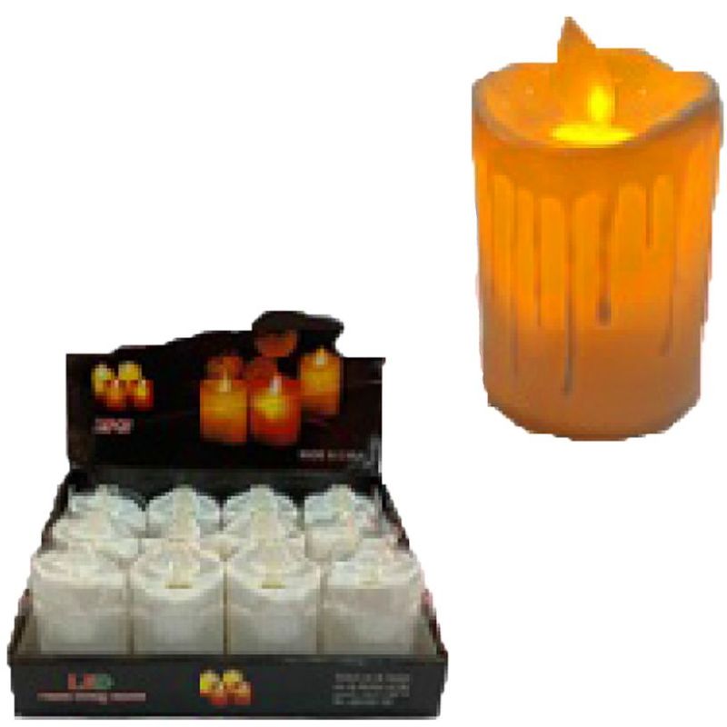 Vela Eletrônica com LED para Decoração Halloween 7cm - 1 Un