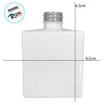 Frasco para Perfumaria de Vidro - Liverpool Quadrado Branco - 50ml - 1 unidade - Magazine 25