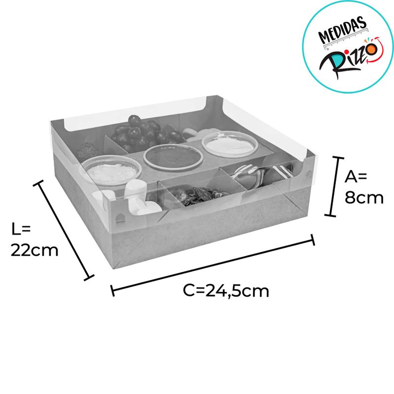 Caixa Fondue Kraft - 8x24,5x22cm - Ref. C5026 - 5 unidades - Ideia Embalagens - Magazine 25