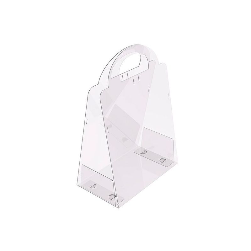 Sacola Transparente Bag com Alça M - 26x18x10cm - 1 unidade - Magazine 25