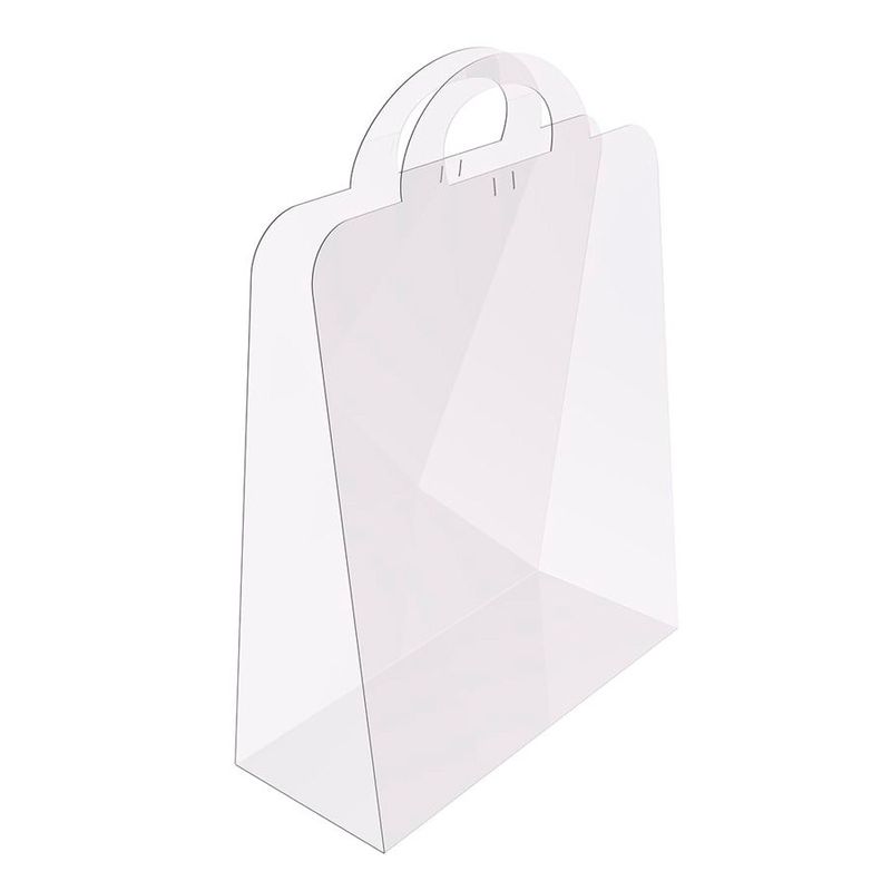 Sacola Transparente Bag com Alça G - 34,5x25x10cm - 1 unidade - Magazine 25