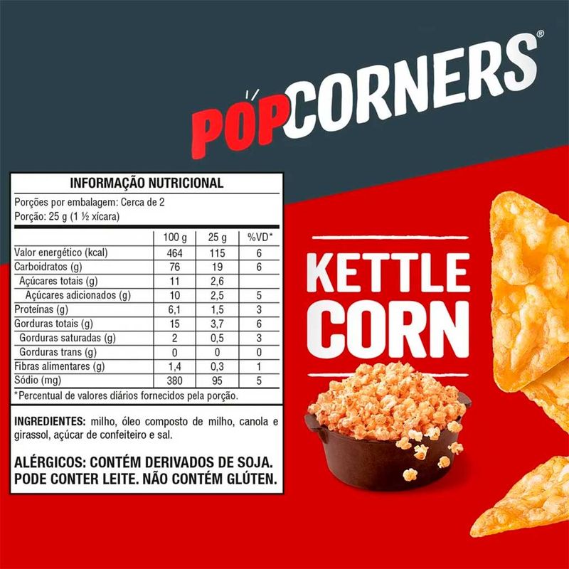 Salgadinho PopCorners Kettle Corn 57g - Elma Chips