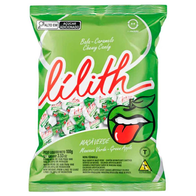 Bala Mastigável Lilith Maçã Verde 100g - Cory