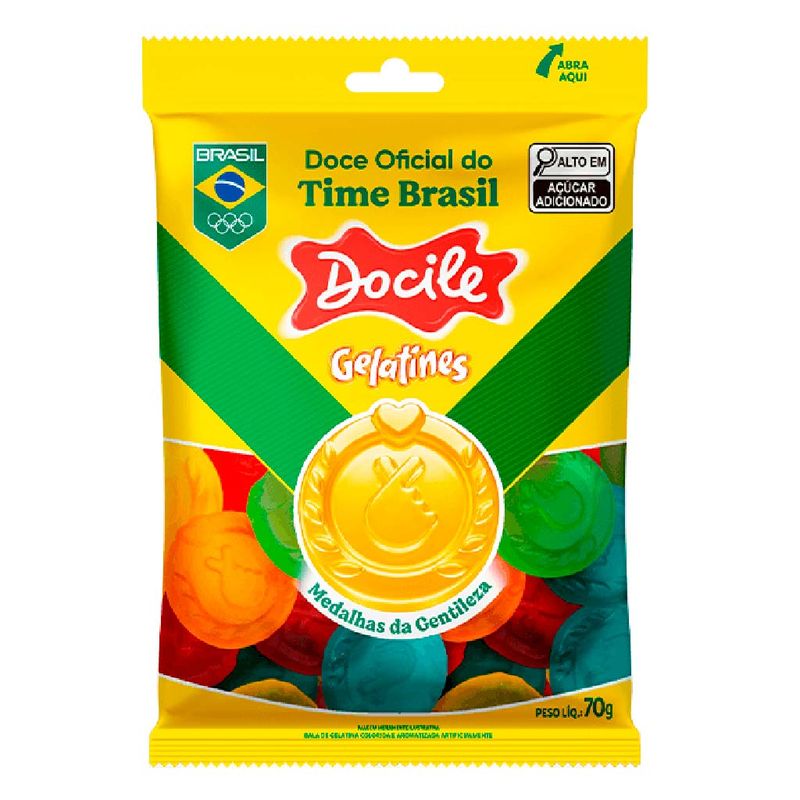 Bala de Gelatina Medalhas da Gentileza 70g - Docile