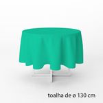 Toalha de Mesa Redonda em TNT -  130 cm diâmetro  - Azul Tiffany - 1 unidade - Best Fest - Magazine 25