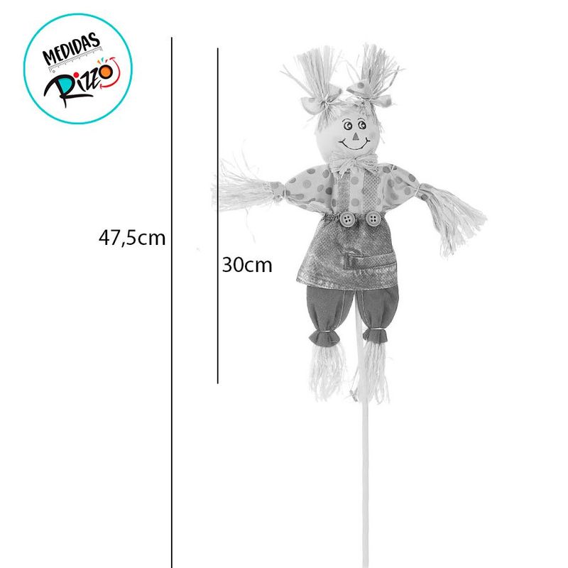 Espeto para Jardim - Espantalha de Festa Junina - Rosa - 1 unidade - Magazine 25